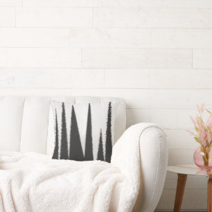 Abstracte kunst minimalisme grijze witte lijnen kussen