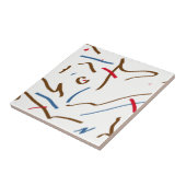 Abstracte Kunst Minimalisme Tegeltje (Zijkant)