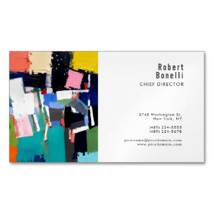 Abstracte Kunst Minimalistisch Eenvoudig Modern St Magnetisch Visitekaartje