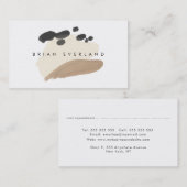 Abstracte kunst minimalistische kunstenaarsprofiel afsprakenkaartje (Voorkant / Achterkant)