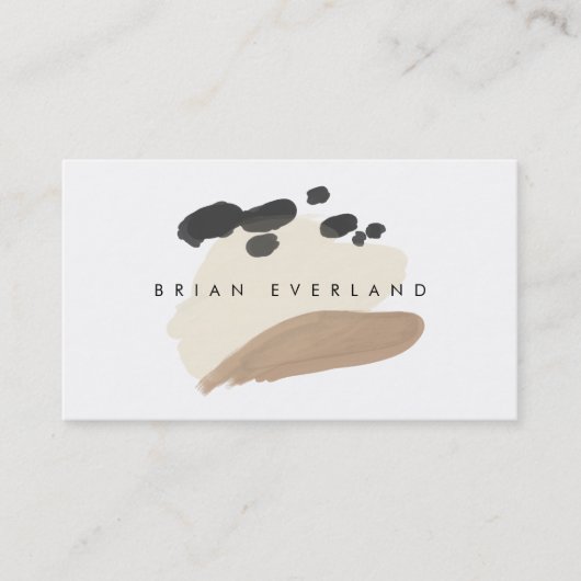 Abstracte kunst minimalistische kunstenaarsprofiel afsprakenkaartje (Voorkant)