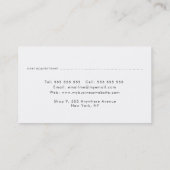 Abstracte kunst minimalistische kunstenaarsprofiel afsprakenkaartje (Achterkant)