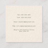 Abstracte kunst minimalistische kunstenaarsprofiel afsprakenkaartje (Achterkant)