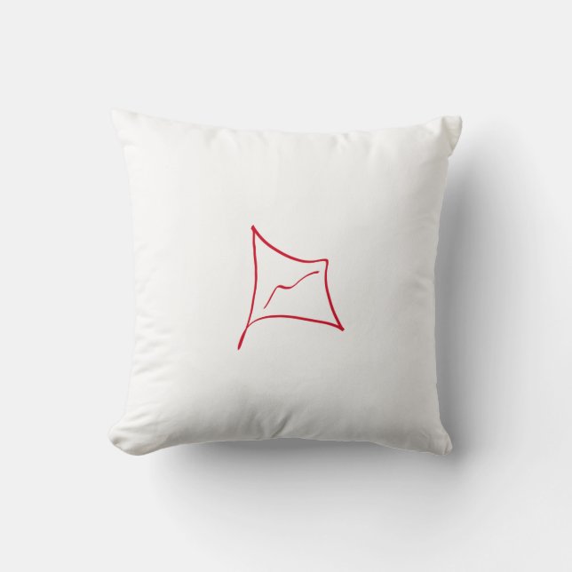 Abstracte Kunst Minimalistische Rode Vlag Lijn Kus Kussen (Voorkant)