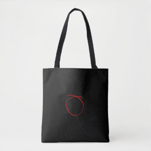 Abstracte Kunst Minimalistische Rode Zwarte Tote T Bag