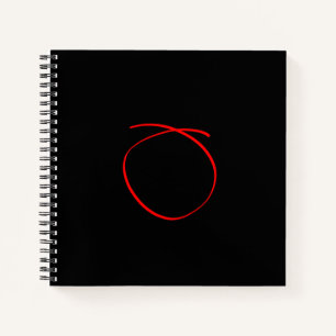 Abstracte Kunst Minimalistische Rood Zwarte Notiti Notitieboek