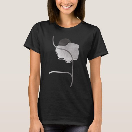 Abstracte kunst minimalistische zwart-wit vormen M T-shirt (Voorkant)