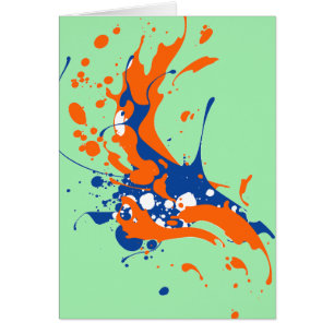 Abstracte kunst Mint Green Modern Art-verfsplash