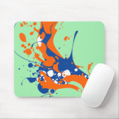 Abstracte kunst Mint Green Modern Art-verfsplash Muismat (Met muis)