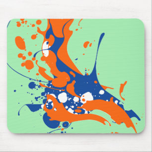 Abstracte kunst Mint Green Modern Art-verfsplash Muismat