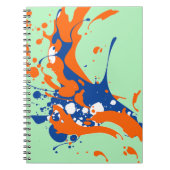 Abstracte kunst Mint Green Modern Art-verfsplash Notitieboek (Voorkant)