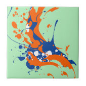 Abstracte kunst Mint Green Modern Art-verfsplash Tegeltje (Voorkant)