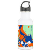 Abstracte kunst Mint Green Modern Art-verfsplash Waterfles (Voorkant)