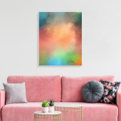 Abstracte Kunst Modern Kleurrijk Rood Blauw Groen  Canvas Afdruk (Insitu (Woonkamer))