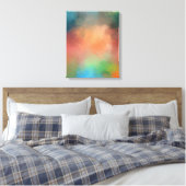 Abstracte Kunst Modern Kleurrijk Rood Blauw Groen  Canvas Afdruk (Insitu (Slaapkamer))