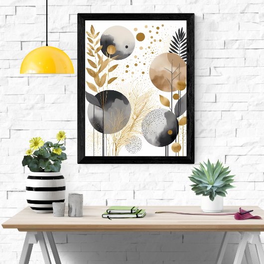 Abstracte kunst, modern minimalistisch poster