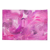 Abstracte Kunst Modern Paars Roze Wit Kussensloop (Achterkant)