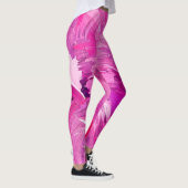 Abstracte kunst Modern Roze Paars Wit Leggings (Rechts)