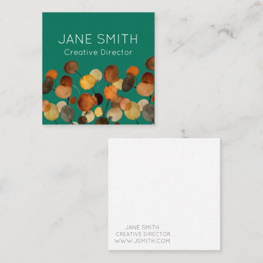 Abstracte kunst moderne creatieve industrie vierkante visitekaartje (Voorkant / Achterkant)