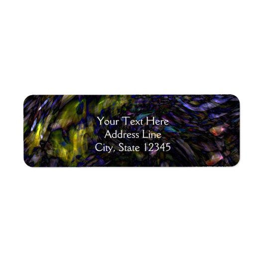 Abstracte Kunst Moderne Kleur Spat Kunstzinnige Kl Etiket (Voorkant)