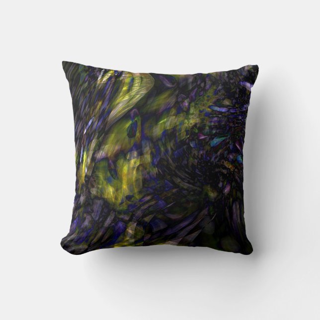 Abstracte Kunst Moderne Kleur Spetterende Artistie Kussen (Voorkant)