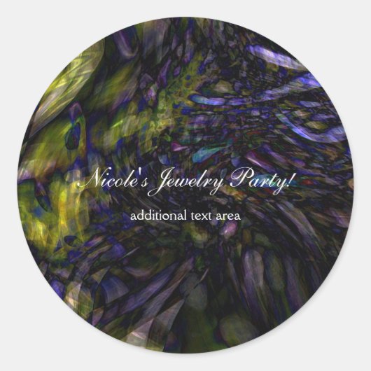 Abstracte Kunst Moderne Kleur Splash Kleurrijke Pa Ronde Sticker (Voorkant)