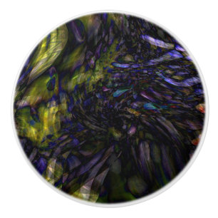 Abstracte kunst Moderne kleurenplash artistiek kle Keramische Knop