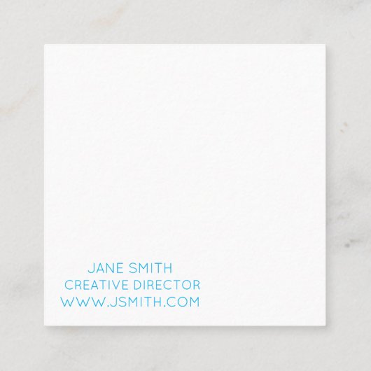 Abstracte kunst moderne kleurrijke creatieve indus vierkante visitekaartje (Achterkant)