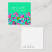 Abstracte kunst moderne kleurrijke creatieve indus vierkante visitekaartje (Voorkant / Achterkant)