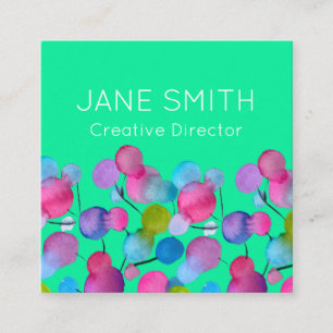 Abstracte kunst moderne kleurrijke creatieve indus vierkante visitekaartje