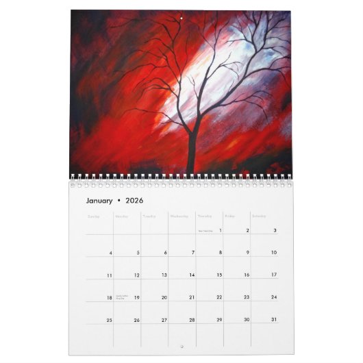 Abstracte Kunst Moderne Kunstwerkcreatie Kalender (Jan 2026)
