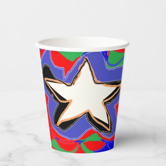Abstracte kunst moderne patronen papieren bekers (Voorkant)
