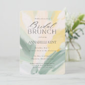 Abstracte Kunst Moderne Schilderij Bruids Brunch Kaart (Staand voorkant)