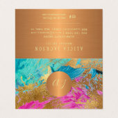 Abstracte kunst Moderne schilderkunst Koper Goud M Visitekaartje (Buitenkant ongevouwen)