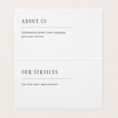 Abstracte kunst Moderne schilderkunst Koper Goud M Visitekaartje (Binnenkant ongevouwen)