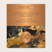 Abstracte kunst moderne schilderkunst koper zwart  visitekaartje (Buitenkant ongevouwen)