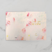 Abstracte kunst Moederdag houdt van je moeder Folie Wenskaart (Buiten Laag)