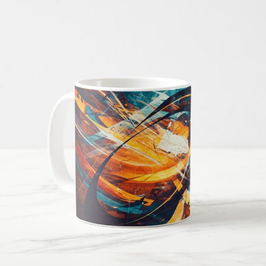 Abstracte Kunst Mok (Voorkant links)