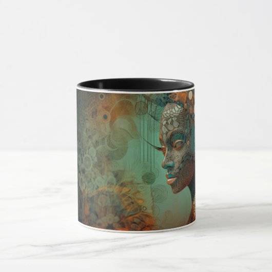 Abstracte kunst mok (Midden)