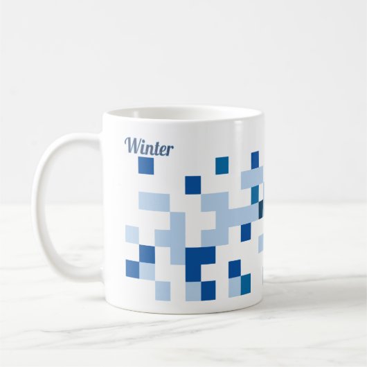 Abstracte kunst Mok - Winter (Links)