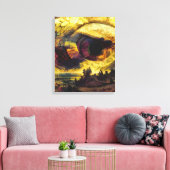 Abstracte kunst na indrukken canvas afdruk (Insitu (Woonkamer))