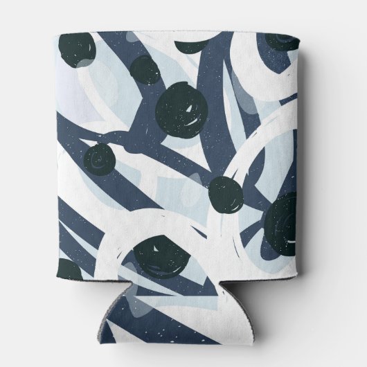 Abstracte kunst: naadloze schilderillustratie blikjeskoeler (Achterkant)