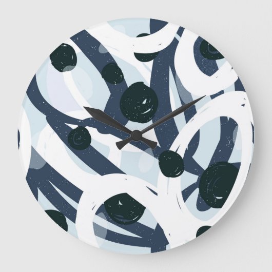 Abstracte kunst: naadloze schilderillustratie grote klok (Voorkant)