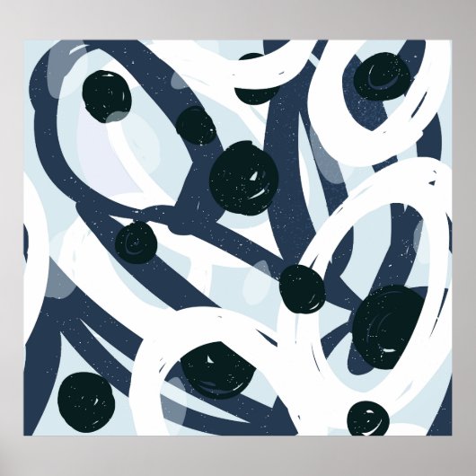 Abstracte kunst: naadloze schilderillustratie poster (Voorkant)