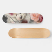 Abstracte kunst noodlijdende grunge girl mixed med persoonlijk skateboard (Horizontaal)
