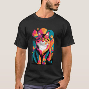 Abstracte Kunst Noorse Boskat Wegies T-shirt