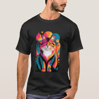 Abstracte Kunst Noorse Boskat Wegies T-shirt
