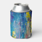 Abstracte kunst: olieverfschilderde textuur. blikjeskoeler (Blikje Voorkant)