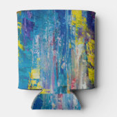 Abstracte kunst: olieverfschilderde textuur. blikjeskoeler (Achterkant)