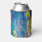 Abstracte kunst: olieverfschilderde textuur. blikjeskoeler (Blikje Achterkant)